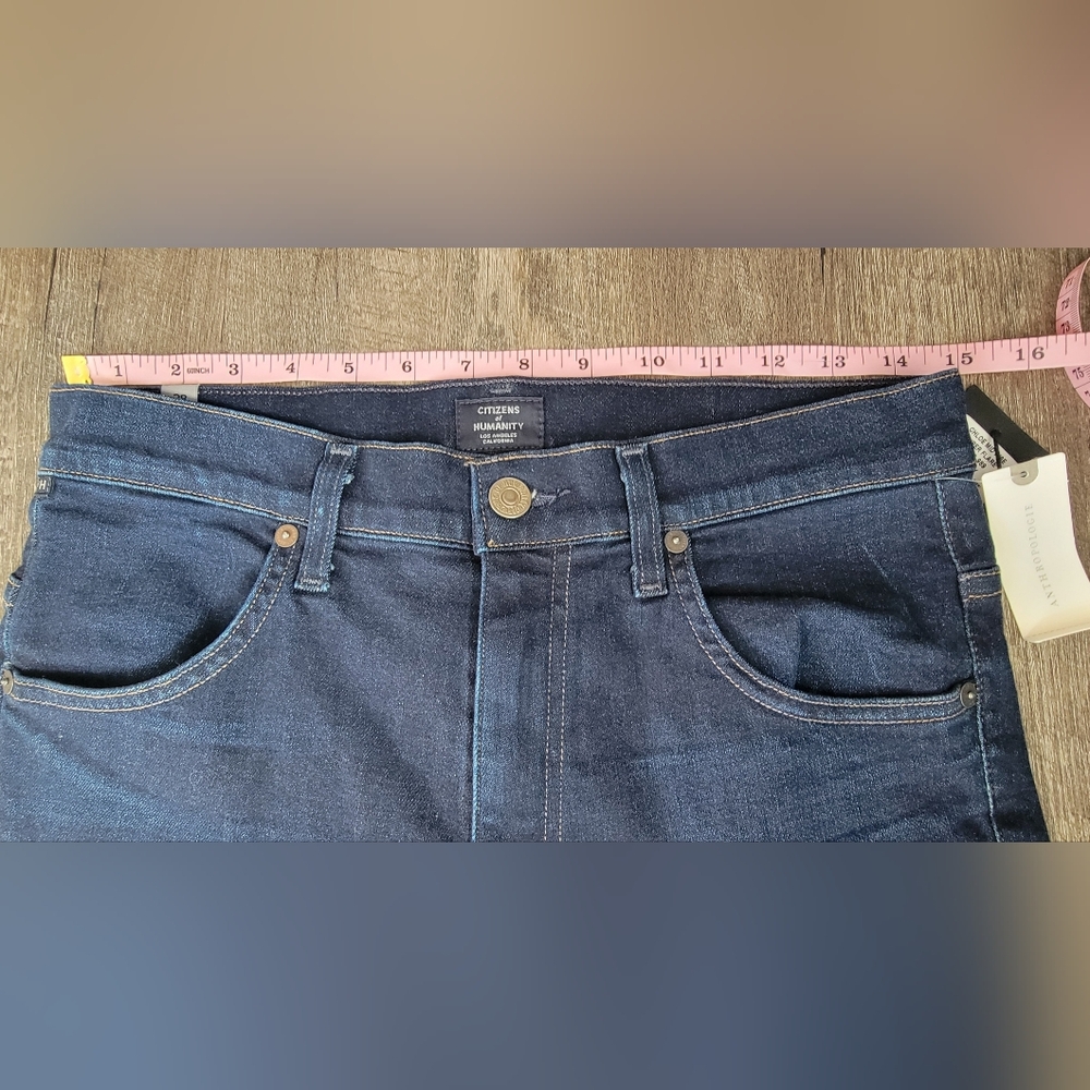 Citizens Of Humanity Chloe Mid Rise Super Flare Jean's Women's 28 Dark Blue Wash - Picture 10 of 16